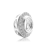 ITI NYC Round Halo Pendant Slider in Sterling Silver (4.00 mm - 12.00 mm)