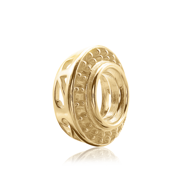 ITI NYC Round Halo Pendant Slider in 14K Gold (4.00 mm - 12.00 mm)