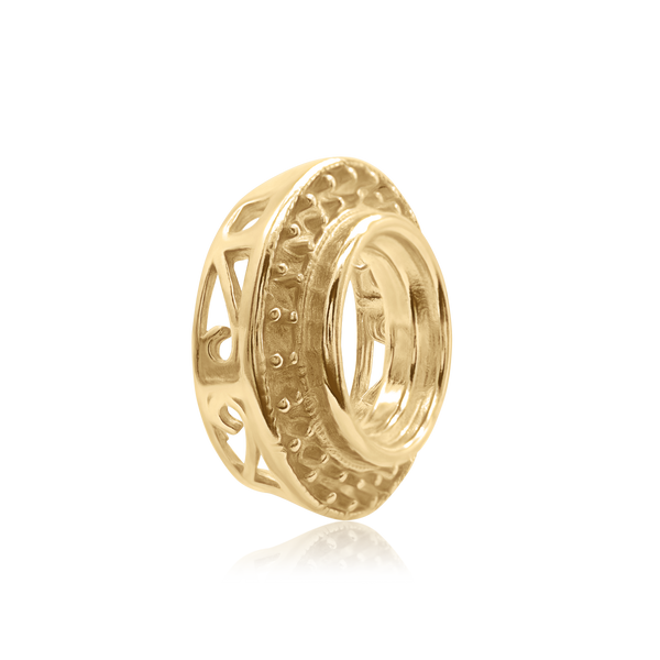 ITI NYC Round Halo Pendant Slider in 14K Gold (4.00 mm - 12.00 mm)