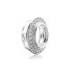 ITI NYC Round Halo Pendant Slider in Sterling Silver (4.00 mm - 12.00 mm)