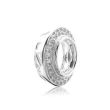 Load image into Gallery viewer, ITI NYC Round Halo Pendant Slider in Sterling Silver (4.00 mm - 12.00 mm)
