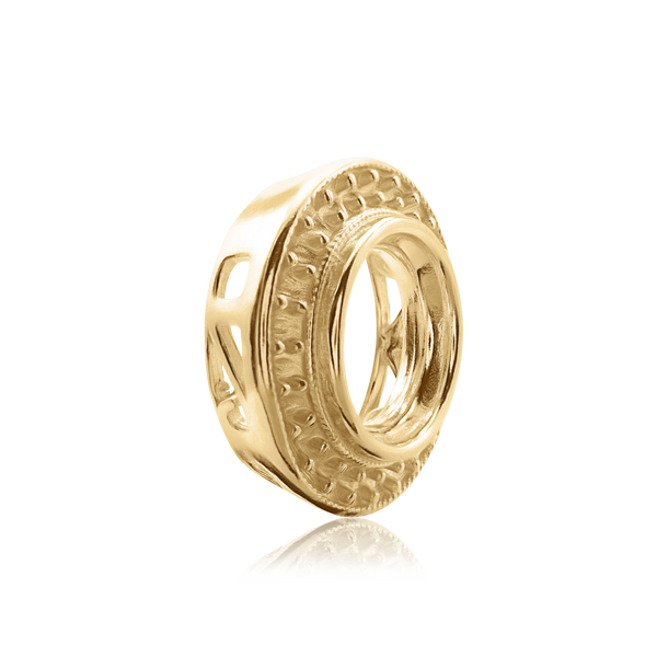ITI NYC Round Halo Pendant Slider in 14K Gold (4.00 mm - 12.00 mm)
