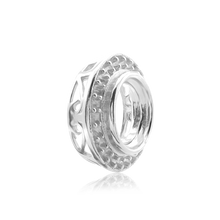 Load image into Gallery viewer, ITI NYC Round Halo Pendant Slider in Sterling Silver (4.00 mm - 12.00 mm)
