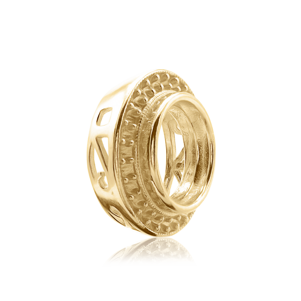 ITI NYC Round Halo Pendant Slider in 14K Gold (4.00 mm - 12.00 mm)