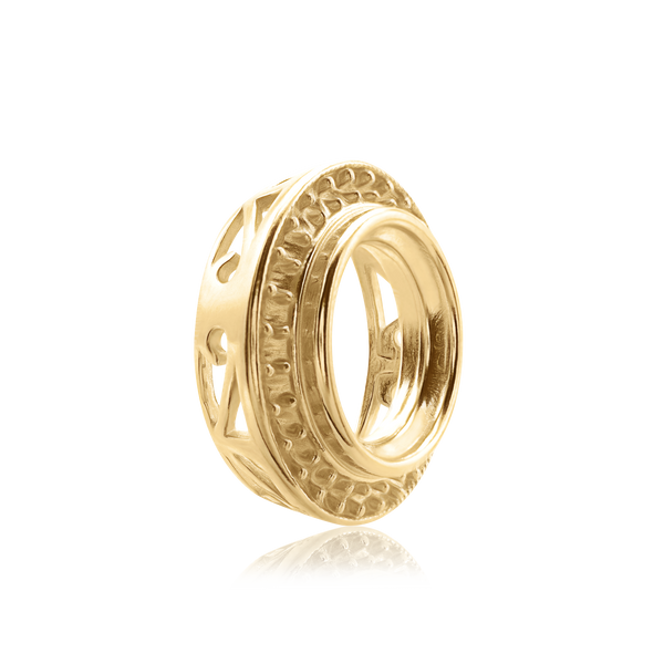 ITI NYC Round Halo Pendant Slider in 14K Gold (4.00 mm - 12.00 mm)