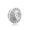 ITI NYC Round Halo Pendant Slider in Sterling Silver (4.00 mm - 12.00 mm)
