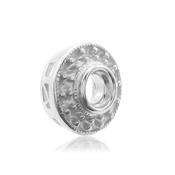 ITI NYC Round Halo Pendant Slider in Sterling Silver (4.00 mm - 12.00 mm)