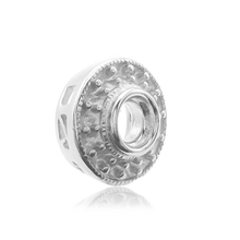 Load image into Gallery viewer, ITI NYC Round Halo Pendant Slider in Sterling Silver (4.00 mm - 12.00 mm)
