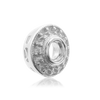 ITI NYC Round Halo Pendant Slider in Sterling Silver (4.00 mm - 12.00 mm)