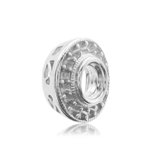 Load image into Gallery viewer, ITI NYC Round Halo Pendant Slider in Sterling Silver (4.00 mm - 12.00 mm)
