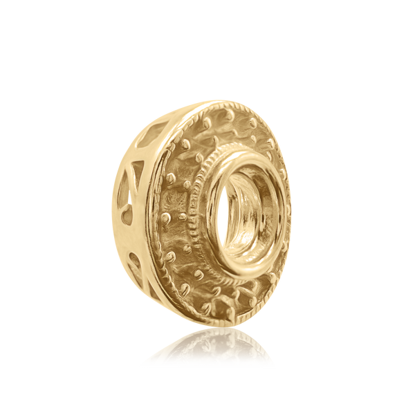 ITI NYC Round Halo Pendant Slider in 14K Gold (4.00 mm - 12.00 mm)