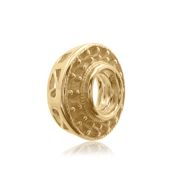 ITI NYC Round Halo Pendant Slider in 14K Gold (4.00 mm - 12.00 mm)