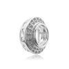 ITI NYC Round Halo Pendant Slider in Sterling Silver (4.00 mm - 12.00 mm)
