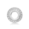 ITI NYC Round Halo Pendant Slider in Sterling Silver (4.00 mm - 12.00 mm)