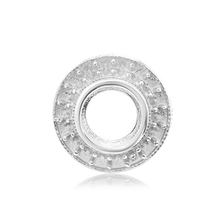 Load image into Gallery viewer, ITI NYC Round Halo Pendant Slider in Sterling Silver (4.00 mm - 12.00 mm)
