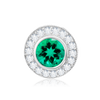 ITI NYC Round Halo Pendant Slider in Sterling Silver (4.00 mm - 12.00 mm)