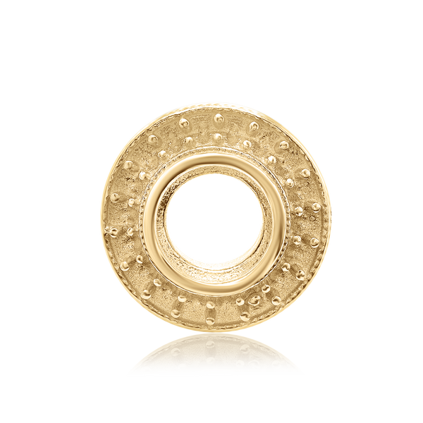 ITI NYC Round Halo Pendant Slider in 14K Gold (4.00 mm - 12.00 mm)