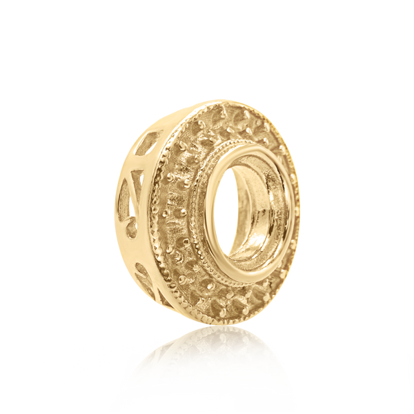 ITI NYC Round Halo Pendant Slider in 14K Gold (4.00 mm - 12.00 mm)