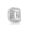 ITI NYC Square Halo Slide Pendant in Sterling Silver (4.00 mm - 10.00 mm)