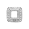 ITI NYC Square Halo Slide Pendant in Sterling Silver (4.00 mm - 10.00 mm)