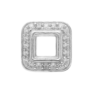 ITI NYC Square Halo Slide Pendant in Sterling Silver (4.00 mm - 10.00 mm)