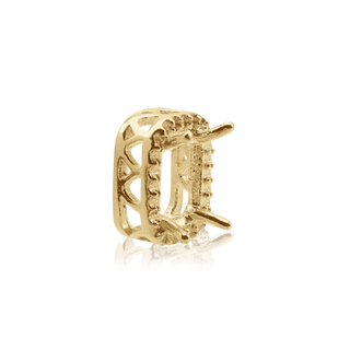 ITI NYC Emerald Four Prong Double Halo Pendant in 14K Gold (6.00 x 4.00 mm - 12.00 x 10.00 mm)