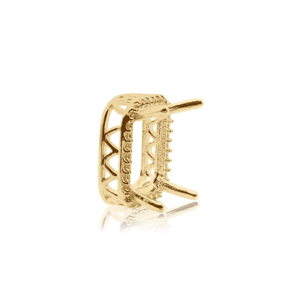 ITI NYC Emerald Four Prong Double Halo Pendant in 14K Gold (6.00 x 4.00 mm - 12.00 x 10.00 mm)