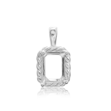 Load image into Gallery viewer, ITI NYC Emerald Fancy Pendant in Sterling Silver (6.00 x 4.00 mm - 12.00 x 10.00 mm)
