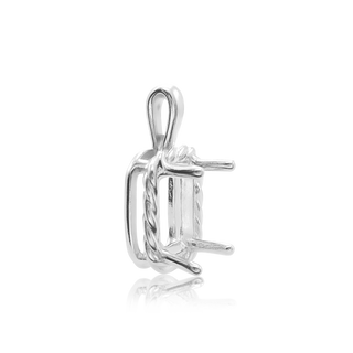 ITI NYC Emerald Fancy Pendant in Sterling Silver (6.00 x 4.00 mm - 12.00 x 10.00 mm)