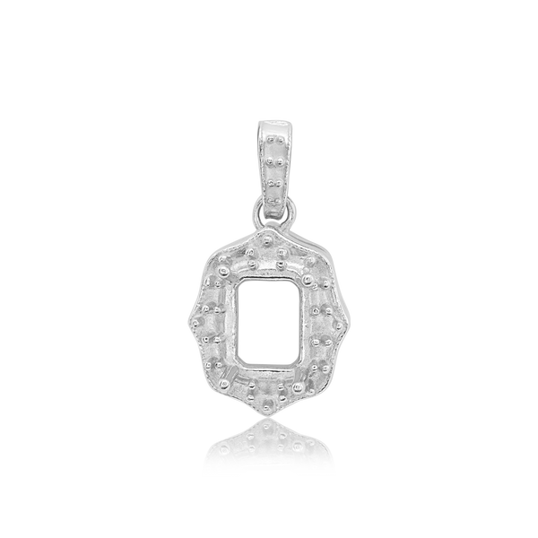 ITI NYC Emerald Cluster Pendant in Sterling Silver (6.00 x 4.00 mm - 12.00 x 10.00 mm)