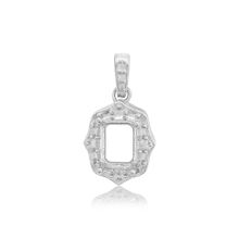Load image into Gallery viewer, ITI NYC Emerald Cluster Pendant in Sterling Silver (6.00 x 4.00 mm - 11.00 x 9.00 mm)
