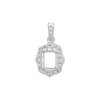 ITI NYC Emerald Cluster Pendant in Sterling Silver (6.00 x 4.00 mm - 12.00 x 10.00 mm)