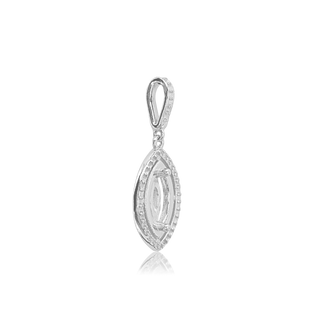 ITI NYC Marquise Cluster Pendant in Sterling Silver (6.00 x 3.00 mm - 12.00 x 6.00 mm)
