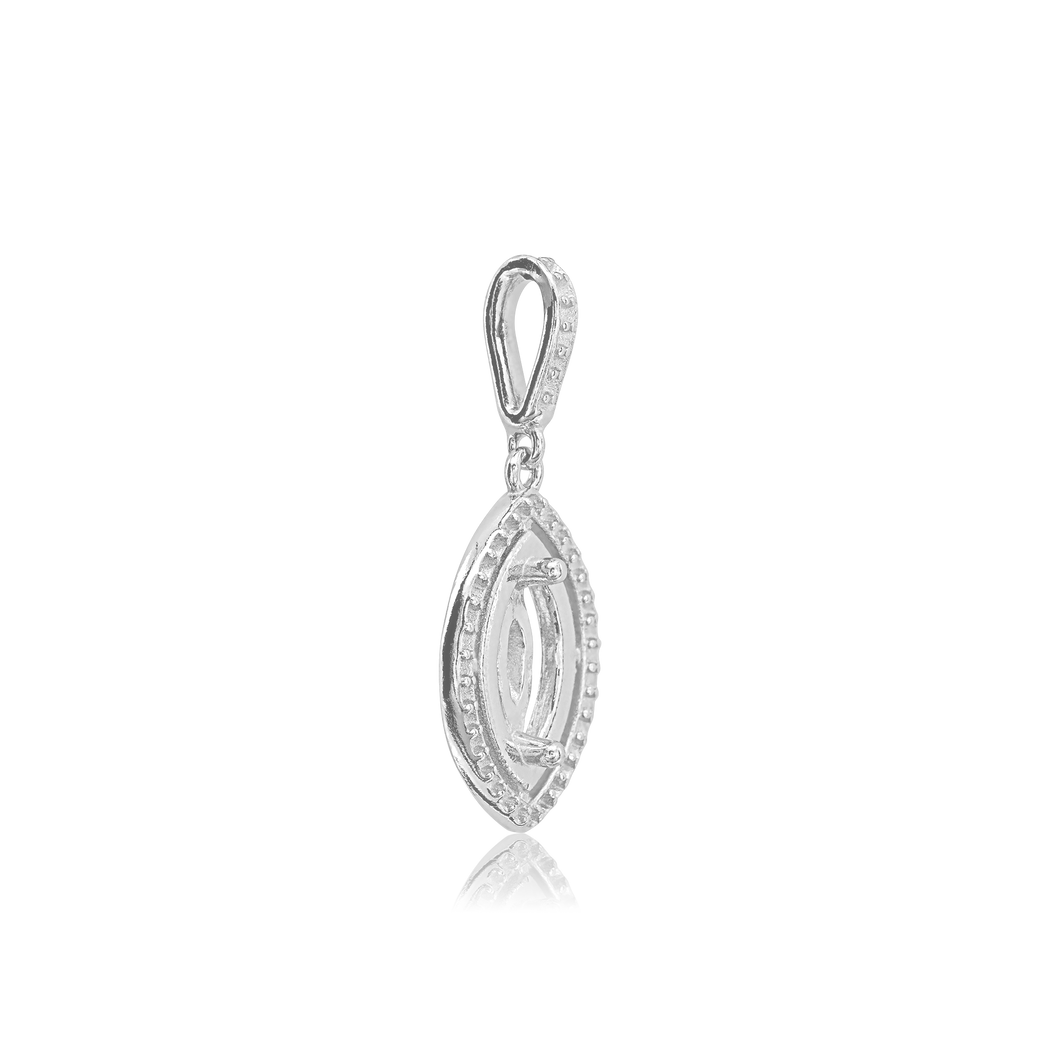 ITI NYC Marquise Cluster Pendant in Sterling Silver (6.00 x 3.00 mm - 12.00 x 6.00 mm)