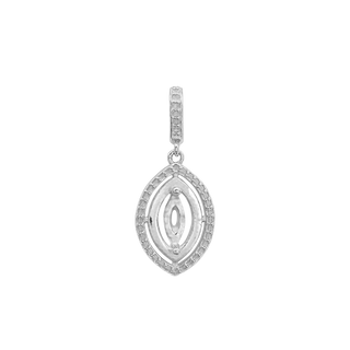 ITI NYC Marquise Cluster Pendant in Sterling Silver (6.00 x 3.00 mm - 12.00 x 6.00 mm)