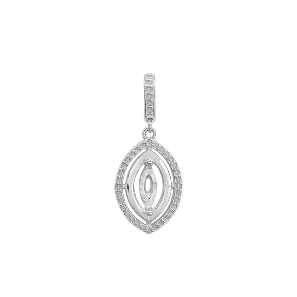 ITI NYC Marquise Cluster Pendant in Sterling Silver (6.00 x 3.00 mm - 12.00 x 6.00 mm)