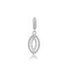 ITI NYC Marquise Cluster Pendant in Sterling Silver (6.00 x 3.50 mm - 12.00 x 6.00 mm)