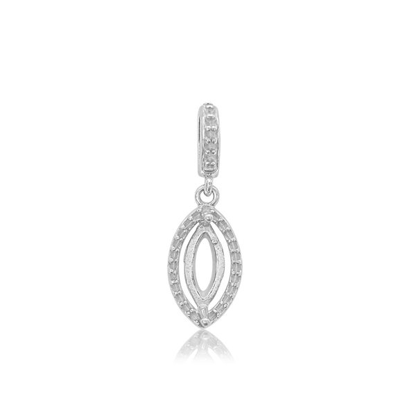 ITI NYC Marquise Cluster Pendant in Sterling Silver (6.00 x 3.50 mm - 12.00 x 6.00 mm)