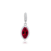 ITI NYC Marquise Cluster Pendant in Sterling Silver (6.00 x 3.50 mm - 12.00 x 6.00 mm)