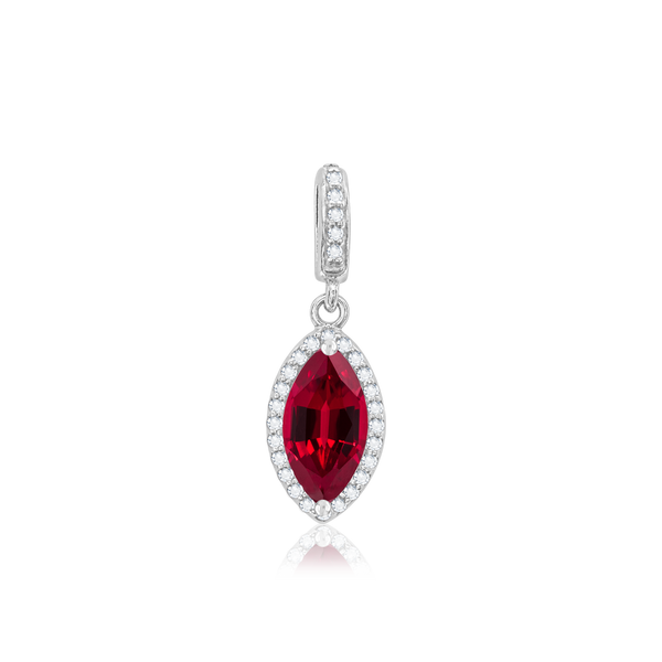 ITI NYC Marquise Cluster Pendant in Sterling Silver (6.00 x 3.50 mm - 12.00 x 6.00 mm)