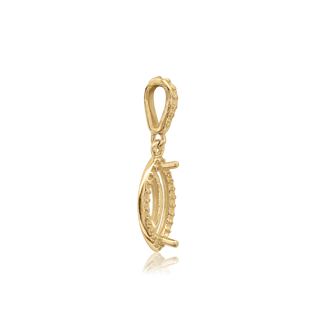 ITI NYC Marquise Cluster Pendant in 14K Gold (6.00 x 3.50 mm - 12.00 x 6.00 mm)