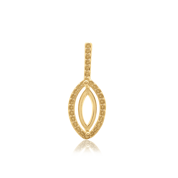 ITI NYC Marquise Cluster Pendant in 14K Gold (8.00 x 4.00 mm - 12.00 x 6.00 mm)