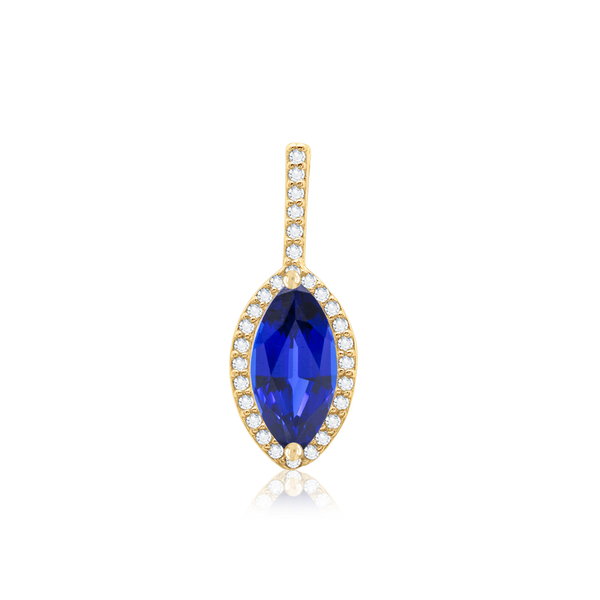 ITI NYC Marquise Cluster Pendant in 14K Gold (8.00 x 4.00 mm - 12.00 x 6.00 mm)