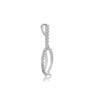 ITI NYC Marquise Cluster Pendant in Sterling Silver (8.00 x 4.00 mm - 12.00 x 6.00 mm)