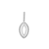 ITI NYC Marquise Cluster Pendant in Sterling Silver (8.00 x 4.00 mm - 12.00 x 6.00 mm)