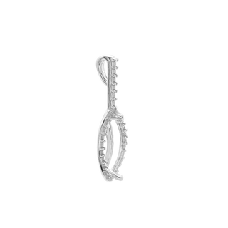 ITI NYC Marquise Cluster Pendant in Sterling Silver (8.00 x 4.00 mm - 12.00 x 6.00 mm)