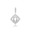 ITI NYC Oval Cluster Pendant in Sterling Silver (6.00 x 4.00 mm - 11.00 x 9.00 mm)