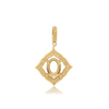 ITI NYC Oval Cluster Pendant in 14K Gold (6.00 x 4.00 mm - 11.00 x 9.00 mm)