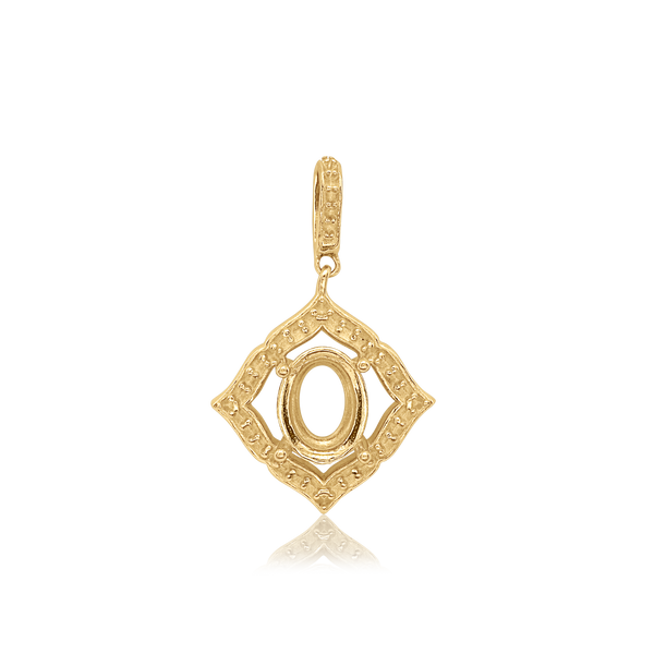 ITI NYC Oval Cluster Pendant in 14K Gold (6.00 x 4.00 mm - 11.00 x 9.00 mm)