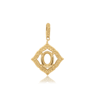 ITI NYC Oval Cluster Pendant in 14K Gold (6.00 x 4.00 mm - 11.00 x 9.00 mm)